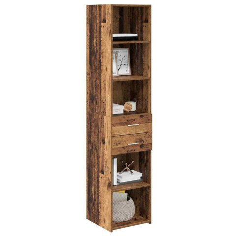 VidaXL Highboard Staré drevo 40 x 42,5 x 185 cm Kompozitné drevo