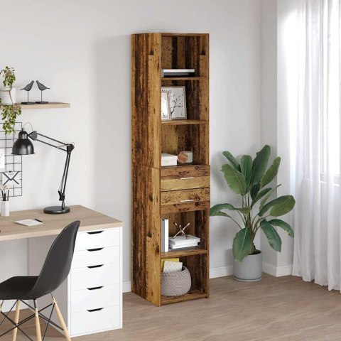 VidaXL Highboard Staré drevo 40 x 42,5 x 185 cm Kompozitné drevo