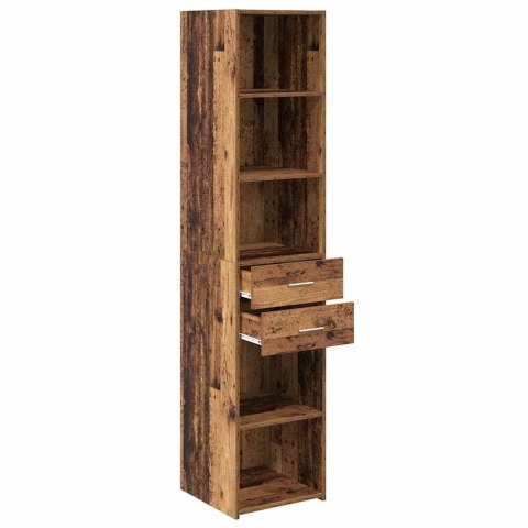 VidaXL Highboard Staré drevo 40 x 42,5 x 185 cm Kompozitné drevo