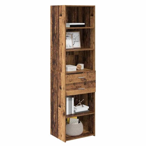VidaXL Highboard Staré drevo 50 x 42,5 x 185 cm Kompozitné drevo