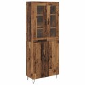 VidaXL Highboard Staré drevo 69,5 x 34 x 180 cm Kompozitné drevo