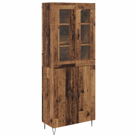 VidaXL Highboard Staré drevo 69,5 x 34 x 180 cm Kompozitné drevo