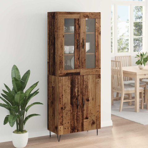 VidaXL Highboard Staré drevo 69,5 x 34 x 180 cm Kompozitné drevo
