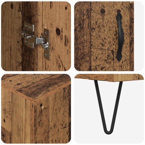 VidaXL Highboard Staré drevo 69,5 x 34 x 180 cm Kompozitné drevo