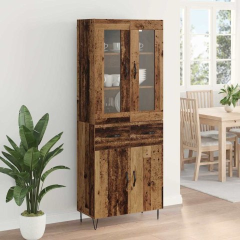 VidaXL Highboard Staré drevo 69,5 x 34 x 90 cm Kompozitné drevo