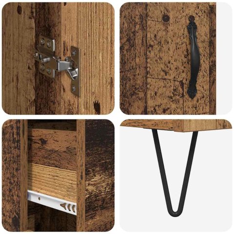 VidaXL Highboard Staré drevo 69,5 x 34 x 90 cm Kompozitné drevo