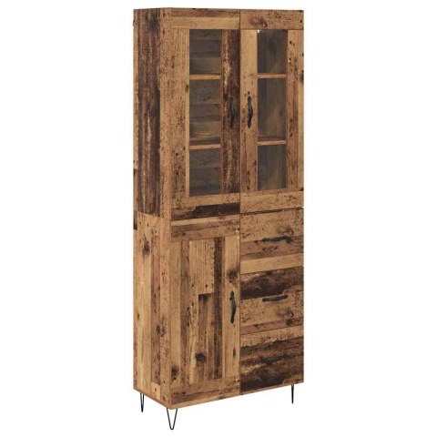 VidaXL Highboard Staré drevo 69,5 x 34 x 90 cm Kompozitné drevo