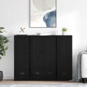 VidaXL Highboard so zásuvkou 3 pcs Čierny dub Kompozitné drevo