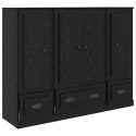 VidaXL Highboard so zásuvkou 3 pcs Čierny dub Kompozitné drevo