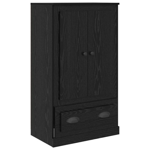 VidaXL Highboard so zásuvkou 3 pcs Čierny dub Kompozitné drevo