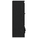 VidaXL Highboard so zásuvkou 3 pcs Čierny dub Kompozitné drevo