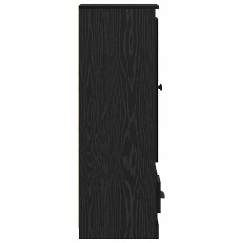 VidaXL Highboard so zásuvkou 3 pcs Čierny dub Kompozitné drevo