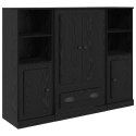 VidaXL Highboard so zásuvkou 3 pcs Čierny dub Kompozitné drevo