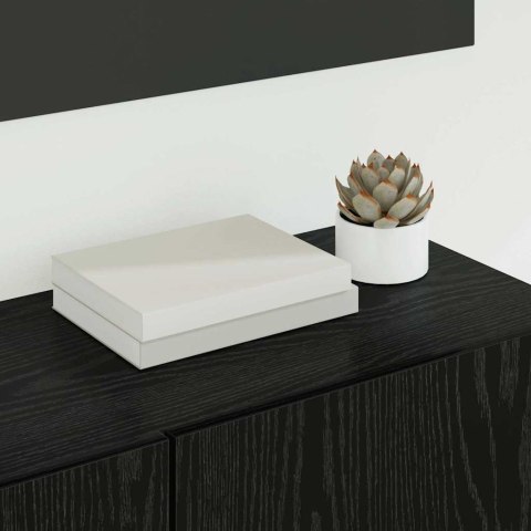 VidaXL TV skrinka Nástenný 4 pcs Čierny dub Kompozitné drevo