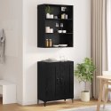 VidaXL Highboard 2 pcs Čierny dub Kompozitné drevo