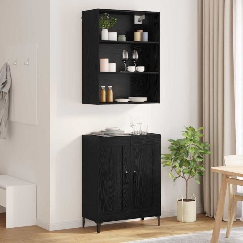 VidaXL Highboard 2 pcs Čierny dub Kompozitné drevo