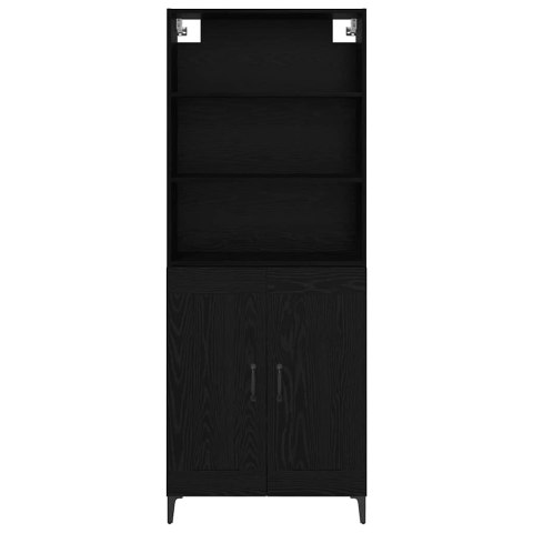 VidaXL Highboard 2 pcs Čierny dub Kompozitné drevo