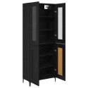 VidaXL Highboard Čierny dub 69,5 x 34 x 180 cm Kompozitné drevo