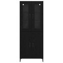 VidaXL Highboard Čierny dub 69,5 x 34 x 180 cm Kompozitné drevo