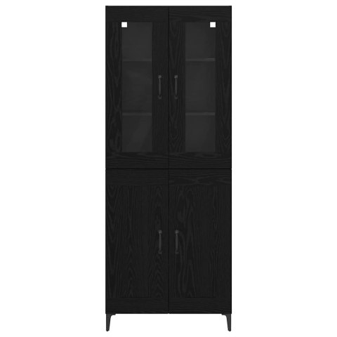 VidaXL Highboard Čierny dub 69,5 x 34 x 180 cm Kompozitné drevo