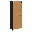 VidaXL Highboard Čierny dub 69,5 x 34 x 180 cm Kompozitné drevo