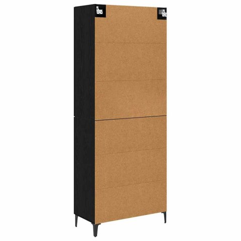 VidaXL Highboard Čierny dub 69,5 x 34 x 180 cm Kompozitné drevo