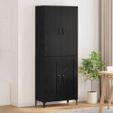 VidaXL Highboard Čierny dub 69,5 x 34 x 180 cm Kompozitné drevo