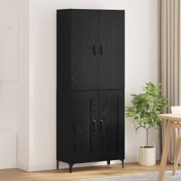 VidaXL Highboard Čierny dub 69,5 x 34 x 180 cm Kompozitné drevo