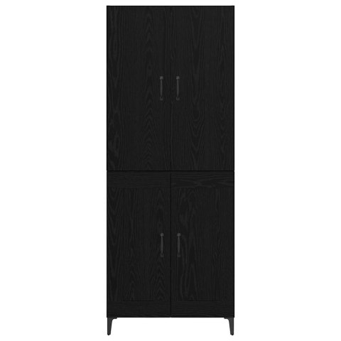VidaXL Highboard Čierny dub 69,5 x 34 x 180 cm Kompozitné drevo