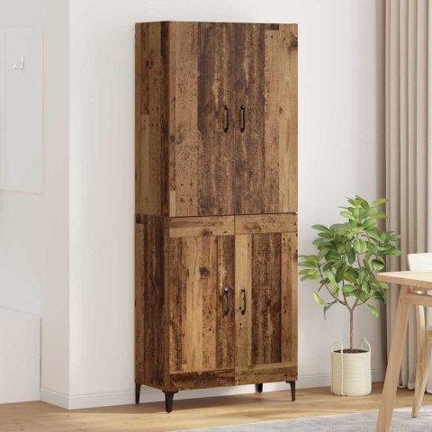 VidaXL Highboard Staré drevo 69,5 x 34 x 180 cm Kompozitné drevo