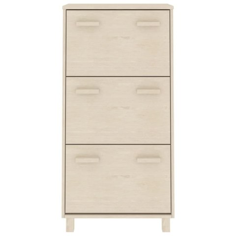 VidaXL Skrinka na topánky HAMAR, medovo hnedá 59,5x35x117 cm, borovica