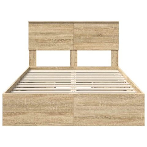 VidaXL Úložná posteľ Sonoma dub 120 x 200 cm Kompozitné drevo