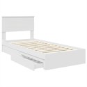 VidaXL Úložná posteľ so zásuvkou Biela 90 x 200 cm Kompozitné drevo