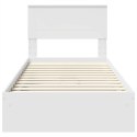 VidaXL Úložná posteľ so zásuvkou Biela 90 x 200 cm Kompozitné drevo