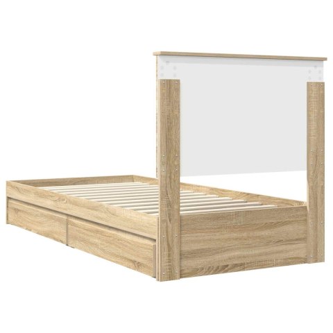 VidaXL Úložná posteľ Sonoma dub 100 x 200 cm Kompozitné drevo