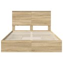 VidaXL Úložná posteľ Sonoma dub 140 x 190 cm Kompozitné drevo