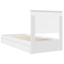 VidaXL Úložná posteľ so zásuvkou Biela 75 x 190 cm Kompozitné drevo