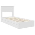 VidaXL Úložná posteľ so zásuvkou Biela 75 x 190 cm Kompozitné drevo