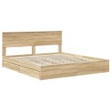 VidaXL Úložná posteľ Sonoma dub 180 x 200 cm Kompozitné drevo