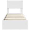 VidaXL Úložná posteľ so zásuvkou Biela 75 x 190 cm Kompozitné drevo