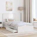 VidaXL Úložná posteľ so zásuvkou Biela 90 x 200 cm Kompozitné drevo