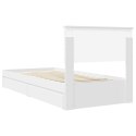 VidaXL Úložná posteľ so zásuvkou Biela 90 x 200 cm Kompozitné drevo