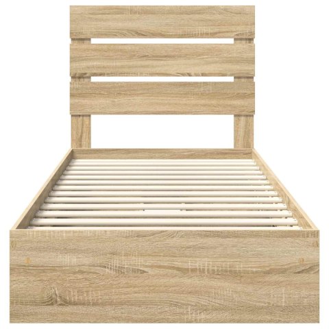VidaXL Úložná posteľ Sonoma dub 100 x 200 cm Kompozitné drevo
