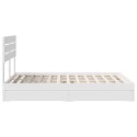 VidaXL Úložná posteľ so zásuvkou Biela 140 x 200 cm Kompozitné drevo