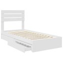 VidaXL Úložná posteľ so zásuvkou Biela 90 x 200 cm Kompozitné drevo