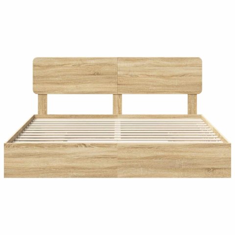 VidaXL Úložná posteľ Sonoma dub 180 x 200 cm Kompozitné drevo
