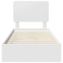 VidaXL Úložná posteľ so zásuvkou Biela 75 x 190 cm Kompozitné drevo