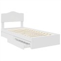 VidaXL Úložná posteľ so zásuvkou Biela 90 x 200 cm Kompozitné drevo