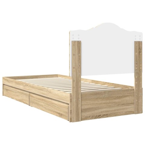 VidaXL Úložná posteľ Sonoma dub 75 x 190 cm Kompozitné drevo