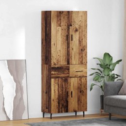 VidaXL Highboard 2 pcs Staré drevo Drevovláknitá doska a sklo